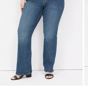 Lane Bryant medium wash high-rise boot jeans size 24